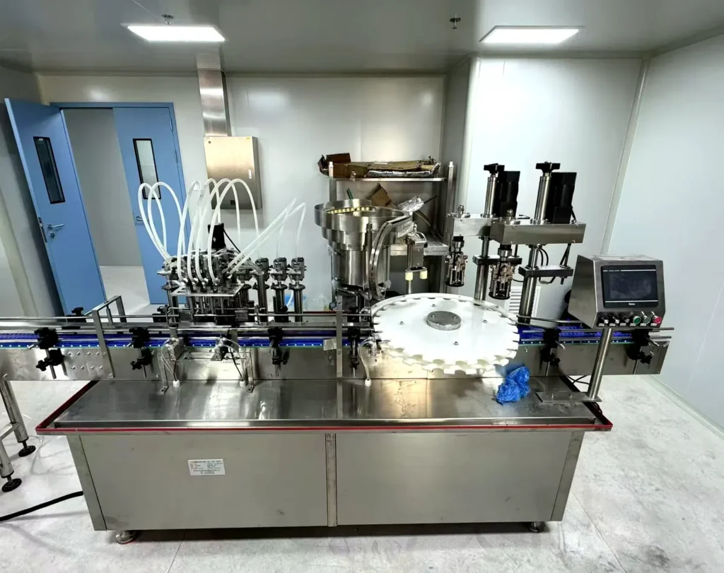 Cleanroom filling and capping production line built by Zhenxing Machinery